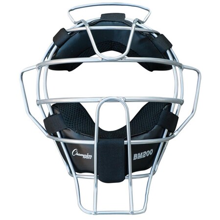 Champion Sports Umpire Lightweight Umpire Face Mask, Silver BM200SL